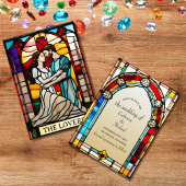 Liefhebbers Tarot Glas in lood stijl Europese brui Kaart