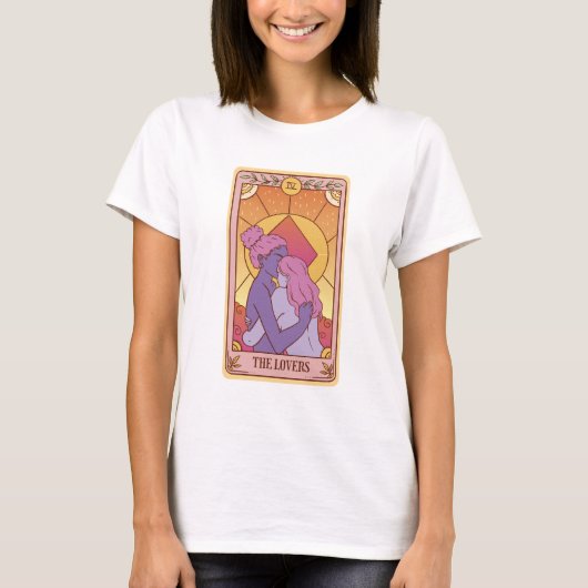 Liefhebbers Tarot Kaart T-shirt (Voorkant)