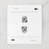 Liefhebbers tot de dood skeletten plaats kaart vis plaatskaartje (Buitenkant ongevouwen)