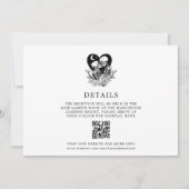 Liefhebbers tot de dood skeletten & Rozen Details Kaart (Voorkant)