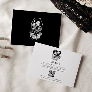 Liefhebbers tot de dood skeletten & Rozen Details Kaart