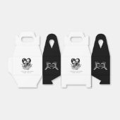 Liefhebbers Tot Dood Skeletten & Rozen Bruiloft Bedankdoosjes (Uitgevouwen)