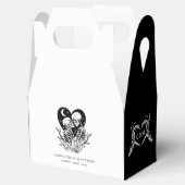 Liefhebbers Tot Dood Skeletten & Rozen Bruiloft Bedankdoosjes (Geopend)