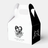 Liefhebbers Tot Dood Skeletten & Rozen Bruiloft Bedankdoosjes (Voorkant Zijde)