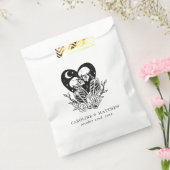 Liefhebbers Tot Dood Skeletten & Rozen Bruiloft Bedankzakje (Gezegeld)