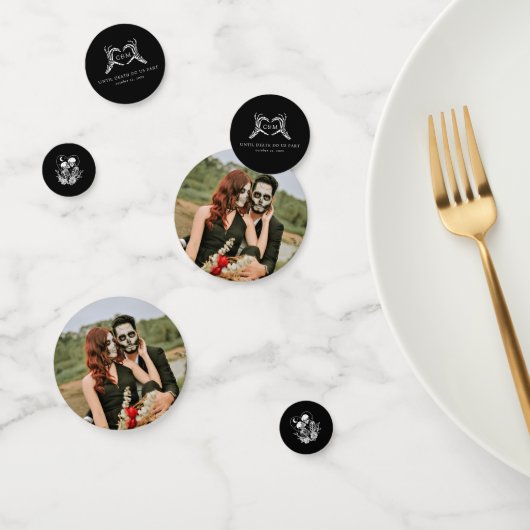 Liefhebbers Tot Dood Skeletten & Rozen Bruiloft Confetti (Groep)