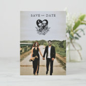 Liefhebbers Tot Dood Skeletten & Rozen Bruiloft Kaart (Staand voorkant)