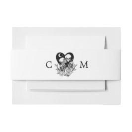 Liefhebbers Tot Dood Skeletten & Rozen Bruiloft Uitnodigingen Wikkel