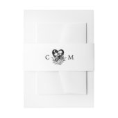 Liefhebbers Tot Dood Skeletten & Rozen Bruiloft Uitnodigingen Wikkel (Voorkant Voorbeeld)