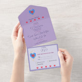 Liefhebbers van All in One Wedding All In One Uitnodiging (Afscheurbaar)