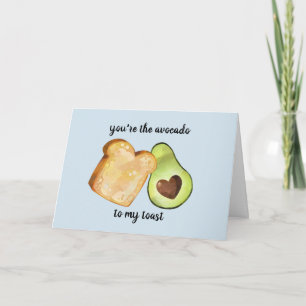 Liefhebbers van avocado toast jubileum liefde vale kaart