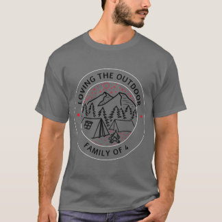LIEFHEBBERS VAN DE BUITENLUCht FAMILIE VAN 4 cadea T-shirt