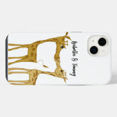 Liefhebbers van de charmante giraffe iPhone hoesje (Achterkant horizontaal)
