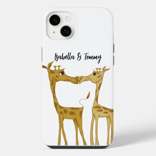 Liefhebbers van de charmante giraffe iPhone hoesje (Achterkant)