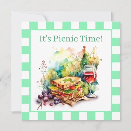 liefhebbers van een leuke picknick kaart (Voorkant)