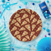 liefhebbers van een schattige pizzafeestje betegel papieren bordje (Feest)