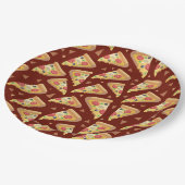 liefhebbers van een schattige pizzafeestje betegel papieren bordje (Gekanteld)