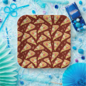 liefhebbers van een schattige pizzafeestje betegel papieren bordje (Feest)