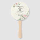 Liefhebbers van het Pink and White Rose Dusky Bloo Handwaaier (Achterkant)