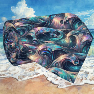 Liefhebbers van het strand Tie Holografisch patr Stropdas