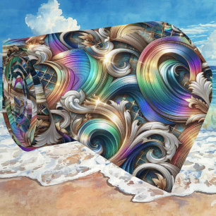 Liefhebbers van het strand Tie Holografisch patr Stropdas