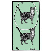Liefhebbers van katten Mint Tabby kat dier cadeaut Klein Cadeauzakje (Achterkant)