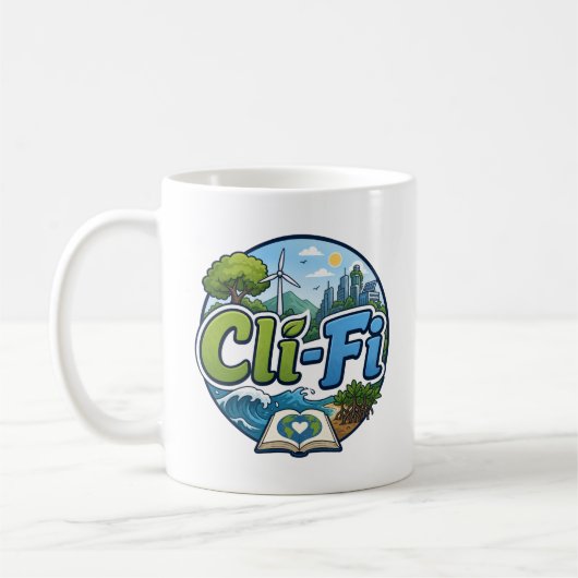 Liefhebbers van klimaatfictie koffiemok (Links)