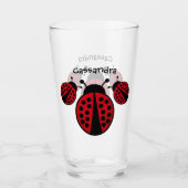 Liefhebbers van lieveheersbeestjes met jouw naam glas (Voorkant)