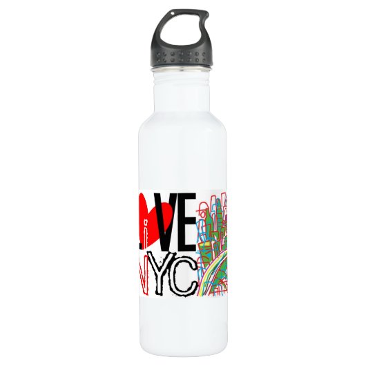 Liefhebbers van Live in NYC Bottle Waterfles (Voorkant)