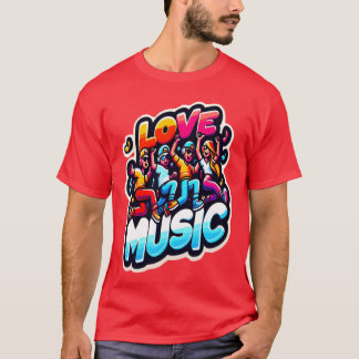 Liefhebbers van muziek vriend t-shirt