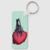 Liefhebbers van paarden sleutelhanger (Achterkant)