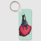 Liefhebbers van paarden sleutelhanger (Voorkant)