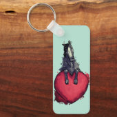 Liefhebbers van paarden sleutelhanger (Voorkant)