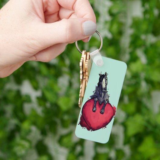 Liefhebbers van paarden sleutelhanger (Hand)