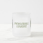 Liefhebbers van pickleball! matglas koffiemok (Center)