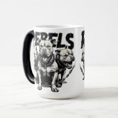 Liefhebbers van Rebels-Pitt Bull Magische Mok (Voorkant links)