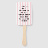 Liefhebbers van roze en witte strepen handwaaier (Voorkant)