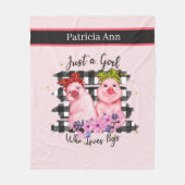 liefhebbers van schattige varkens noemen hun naam fleece deken (Voorkant)