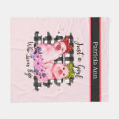 liefhebbers van schattige varkens noemen hun naam fleece deken (Voorkant (Horizontaal))