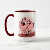liefhebbers van schattige varkens voegen monogram mok (Links)