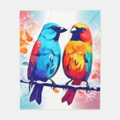 Liefhebbers van tropische vogels fleece deken (Voorkant)