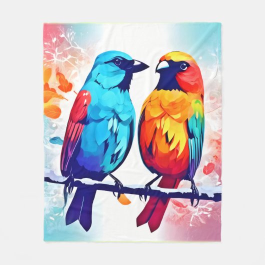 Liefhebbers van tropische vogels fleece deken (Voorkant)