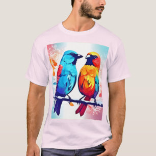 Liefhebbers van tropische vogels t-shirt