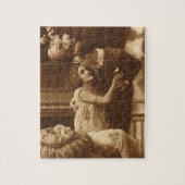 Liefhebbers van vintage, liefde romantische romant legpuzzel (Verticaal)