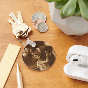 Liefhebbers van vintage, liefde romantische romant sleutelhanger