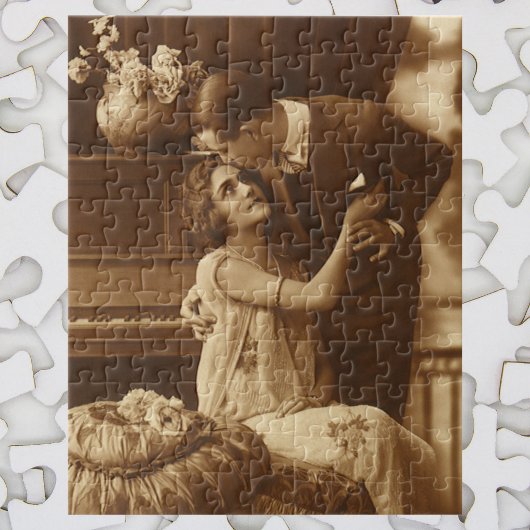 Liefhebbers van vintage, liefdesromantiek romantis legpuzzel