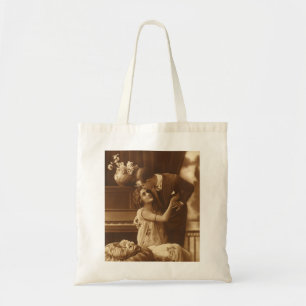 Liefhebbers van vintage, romantische muziek tote bag
