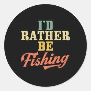 Liefhebbers van vissen liever vissen ronde sticker