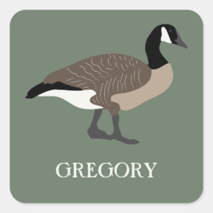 Liefhebbers van vogels Canadese ganzen Illustratie Vierkante Sticker