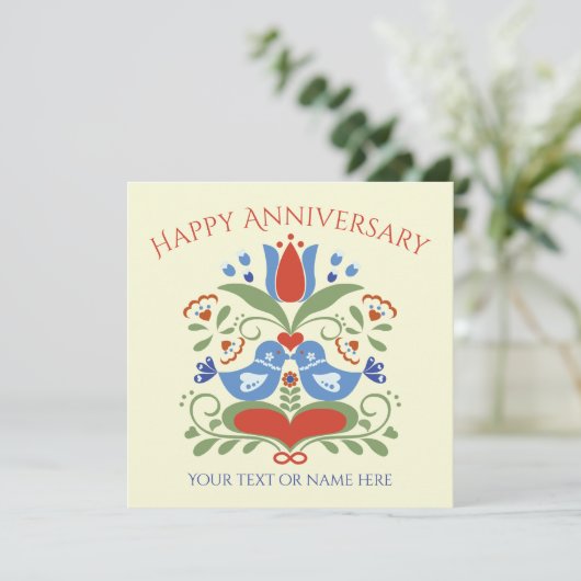 Liefhebbers van vogels en bloesems kaart (Staand voorkant)